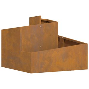 vidaXL Cache-pot de jardin Marron 60 x 60 x 50 cm Acier Corten
