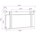 vidaXL Tête de lit suspendue Blanc PU antique