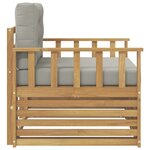 vidaXL Canapé d’extérieur Polyester Blanc et gris clair