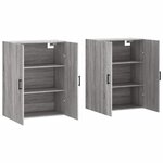 vidaXL Armoires murales 2 Pièces sonoma gris 69 5x34x90 cm