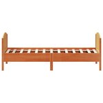 vidaXL Cadre de lit sans matelas cire marron 75x190 cm bois pin massif