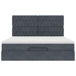 VidaXL Cadre de lit ottoman avec matelas gris foncé 160x200cm velours