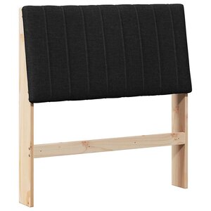 vidaXL Tête de lit capitonnée Noir 90 cm Pin massif
