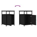 vidaXL Tables de chevet 2 Pièces noir 40x42x60 cm bois d'ingénierie