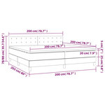 vidaXL Sommier à lattes de lit et matelas Gris foncé 200x200cm Velours