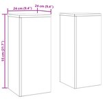 vidaXL Supports de Plantes Extérieurs Pilier 2 Pièces Anthracite 24x24x55 cm Acier