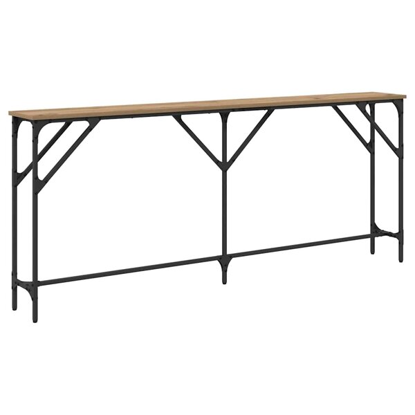 vidaXL Table Console Chêne Artisanal 180x23x75 cm Bois d'ingénierie