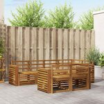 vidaXL Ensemble de canapés d'extérieur 7 pc Naturel Polyester