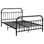 vidaXL Cadre de lit sans matelas et tête de lit noir 160x200 cm métal