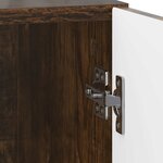 vidaXL Cabinet de chevet 2 Pièces Chêne fumé 43 x 34 5 x 50 cm