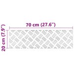 vidaXL Plaques à damier 2 Pièces Argent 70 x 20 cm Aluminium