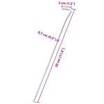 vidaXL Piquets de tente 25 Pièces 30 cm Ø7 mm acier galvanisé