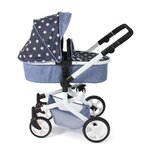 Bayer Chic 2000 595-51 - Poussette pour poupée combinée 2 en 1 Mika Bleu marine avec étoiles