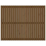 vidaXL Tête de lit murale Marron miel 140x3x110 cm Bois massif de pin