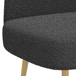 vidaXL Banc rembourré avec dossier Gris foncé 110 x 60 x 76 cm Bouclé