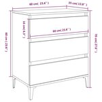 vidaXL Buffet Chêne fumé 60x35x70 cm Bois d'ingénierie