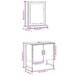 vidaXL Ensemble d'armoires de salle de bain 2 Pièces sonoma gris