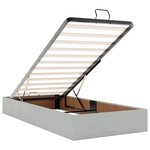 VidaXL Cadre de lit ottoman et matelas gris clair 180x200cm velours