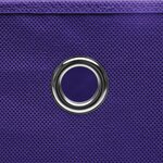 vidaXL Boîtes de rangement avec couvercles 4 Pièces 28x28x28 cm Violet