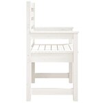 vidaXL Chaises de jardin lot de 2 blanc 60x48x91 cm bois massif de pin