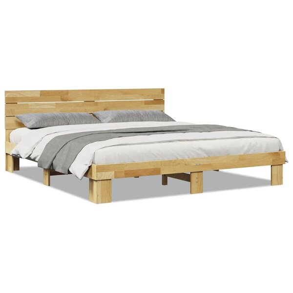 vidaXL Cadre de lit avec tête de lit sans matelas 180 x 200 cm