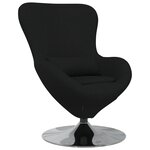 Chaise Œuf vidaXL Tissu Noir