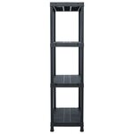 vidaXL Étagères de rangement 5 Pièces Noir 60x30x138 cm Plastique