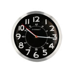 Q-connect horloge murale - Métallique - Diamètre 25 cm - Chrome