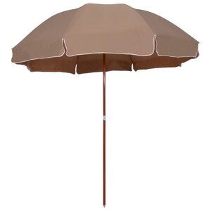 vidaXL Parasol de jardin avec mât en acier 300 cm Taupe