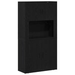 vidaXL Haut Armoire Chêne noir 80 x 33 x 150 cm Bois d'ingénierie