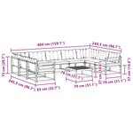 vidaXL Ensemble de canapés d'extérieur 10 Pièces Blanc et crème