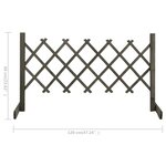 vidaXL Clôture en treillis de jardin Gris 120x60 cm Bois de sapin