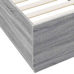 vidaXL Cadre de lit sans matelas sonoma gris 100x200 cm