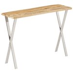 vidaXL Table console à live edge 105x33x76 cm bois de manguier massif