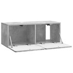 vidaXL Meuble TV mural 78 5 x 31 x 30 cm Gris béton Bois d'ingénierie
