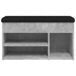 vidaXL Banc à chaussures gris béton 82x32x45 5 cm bois d'ingénierie