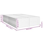 vidaXL Cadre de lit sans matelas gris clair 160x200 cm tissu