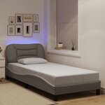 vidaXL Cadre de lit avec lumières LED taupe 80x200 cm tissu