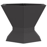 Foyer Hexagonal vidaXL Noir 50x50x40 cm Acier