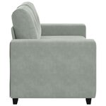 vidaXL Canapé causeuse gris clair 120 cm velours