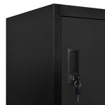 vidaXL Armoire à casiers Noir 90x40x180 cm Acier