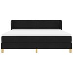 vidaXL Lit à ressorts avec matelas Noir 180 x 200 cm tissu