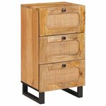 vidaXL Buffet avec tiroir Marron 40 x 33 x 75 cm Bois de mangue massif
