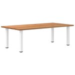 vidaXL Table à manger marron clair bois de chêne massif rectangulaire