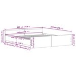 vidaXL Cadre de lit Bois ancien 200 x 200 cm Bois d'ingénierie