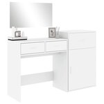 vidaXL Ensemble de coiffeuse 3 Pièces blanc bois d'ingénierie