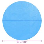 vidaXL Couverture de piscine Bleu 356 cm PE
