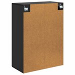 vidaXL Armoire Murale 66 x 34 5 x 90 cm Bois d'ingénierie Noir
