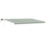 Store manuel rétractable vidaXL avec LED vert et blanc 450x300 cm