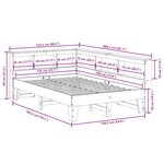vidaXL Lit bibliothèque sans matelas 135x190 cm bois de pin massif